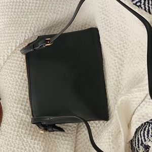 Black leather purse
